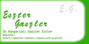 eszter gaszler business card